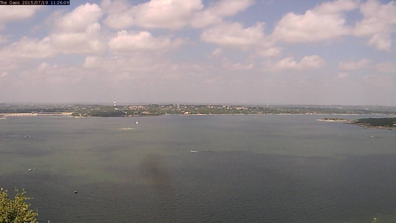 Lake Travis webcam, July 19, 2015 10:30 AM CT