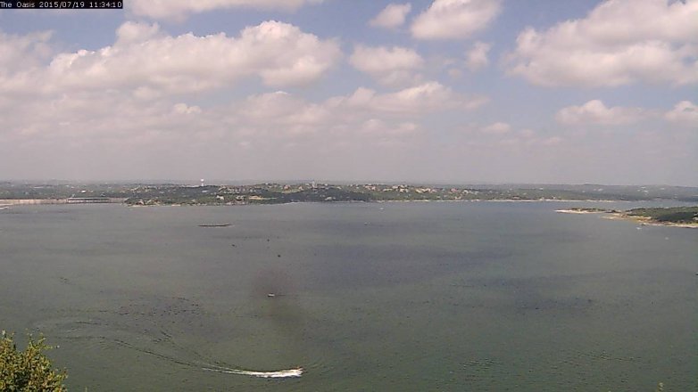 Lake Travis webcam, July 19, 2015 10:40 AM CT