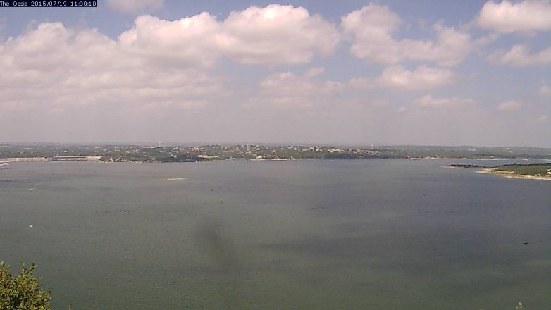 Lake Travis webcam, July 19, 2015 10:45 AM CT