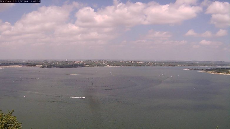Lake Travis webcam, July 19, 2015 10:50 AM CT