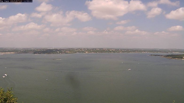 Lake Travis webcam, July 19, 2015 10:55 AM CT