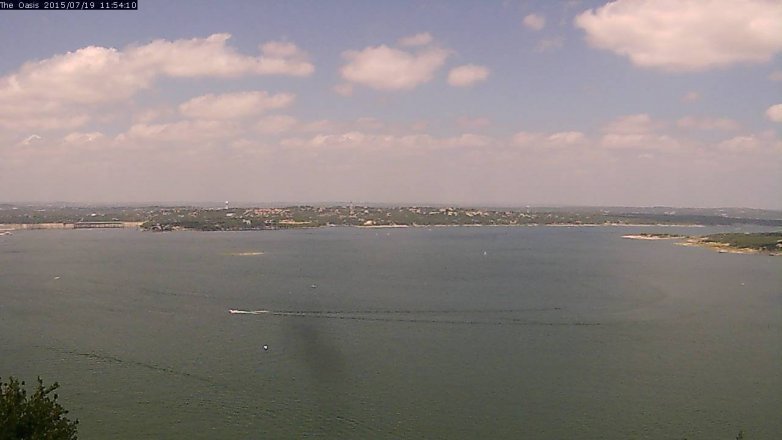 Lake Travis webcam, July 19, 2015 11:00 AM CT