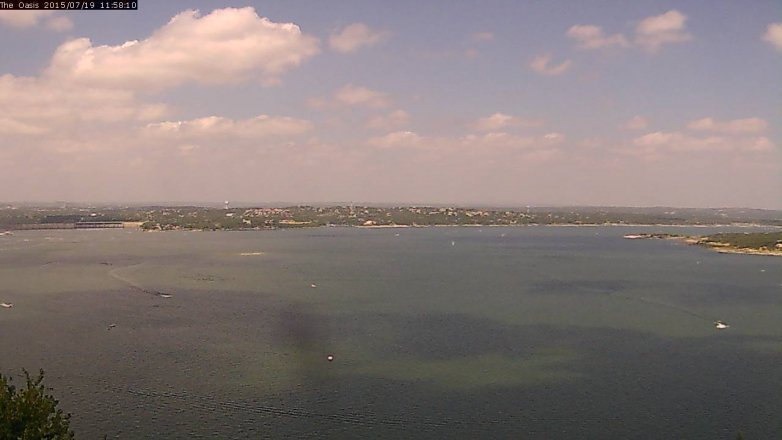 Lake Travis webcam, July 19, 2015 11:05 AM CT