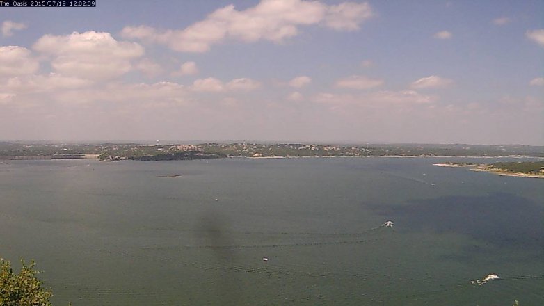 Lake Travis webcam, July 19, 2015 11:10 AM CT