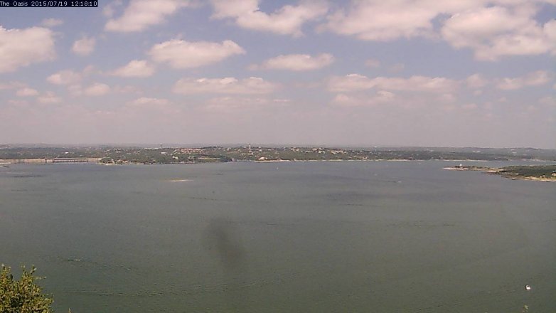 Lake Travis webcam, July 19, 2015 11:25 AM CT