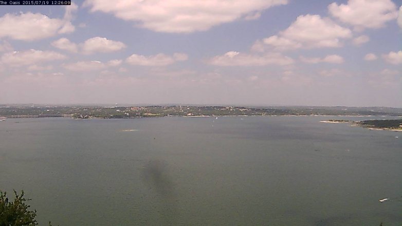 Lake Travis webcam, July 19, 2015 11:30 AM CT