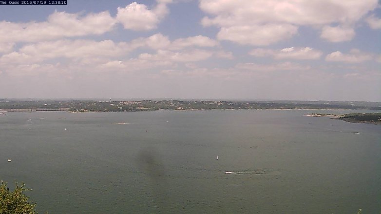 Lake Travis webcam, July 19, 2015 11:45 AM CT