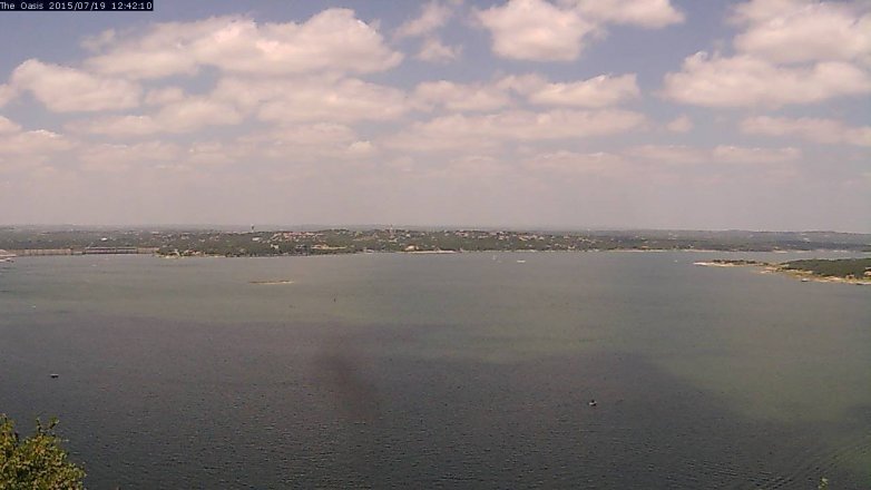 Lake Travis webcam, July 19, 2015 11:50 AM CT