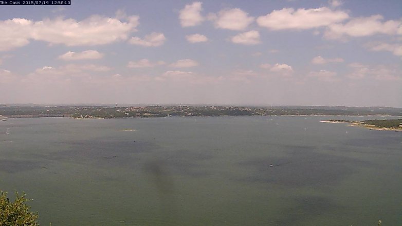 Lake Travis webcam, July 19, 2015 12:05 PM CT