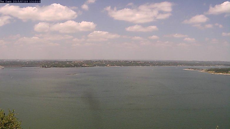 Lake Travis webcam, July 19, 2015 12:15 PM CT