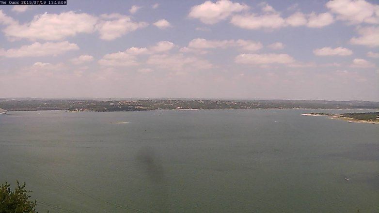 Lake Travis webcam, July 19, 2015 12:25 PM CT