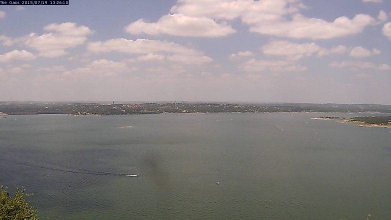 Lake Travis webcam, July 19, 2015 12:35 PM CT