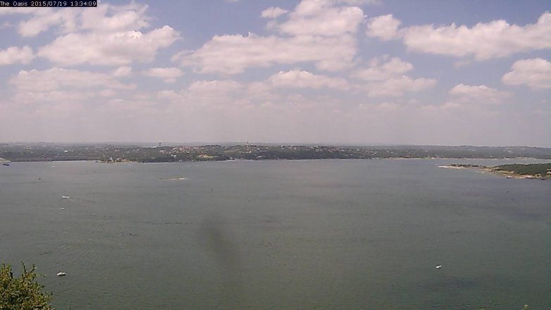 Lake Travis webcam, July 19, 2015 12:40 PM CT