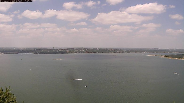 Lake Travis webcam, July 19, 2015 12:45 PM CT