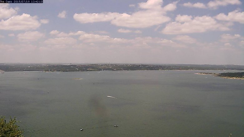 Lake Travis webcam, July 19, 2015 12:50 PM CT