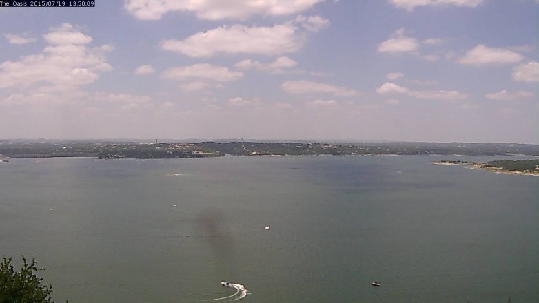 Lake Travis webcam, July 19, 2015 12:55 PM CT