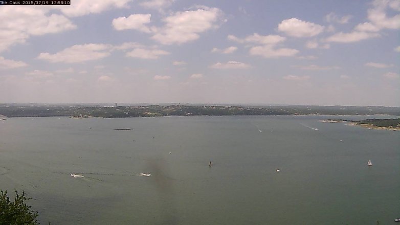 Lake Travis webcam, July 19, 2015 1:05 PM CT