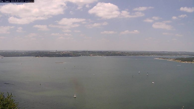 Lake Travis webcam, July 19, 2015 1:10 PM CT