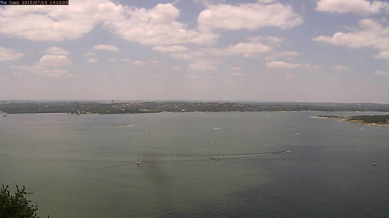 Lake Travis webcam, July 19, 2015 1:15 PM CT