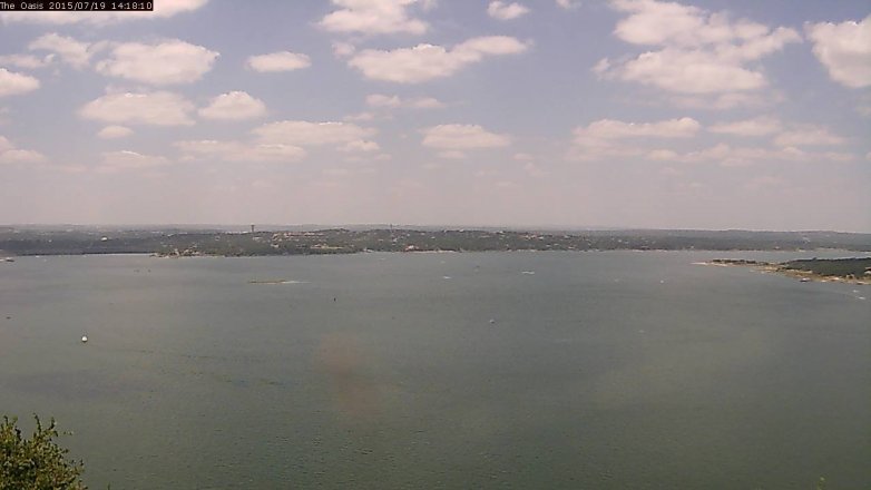 Lake Travis webcam, July 19, 2015 1:25 PM CT
