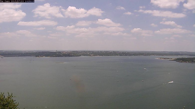 Lake Travis webcam, July 19, 2015 1:35 PM CT