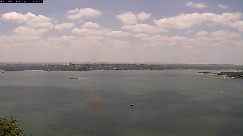Lake Travis webcam, July 19, 2015 1:45 PM CT
