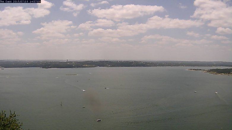 Lake Travis webcam, July 19, 2015 2:05 PM CT