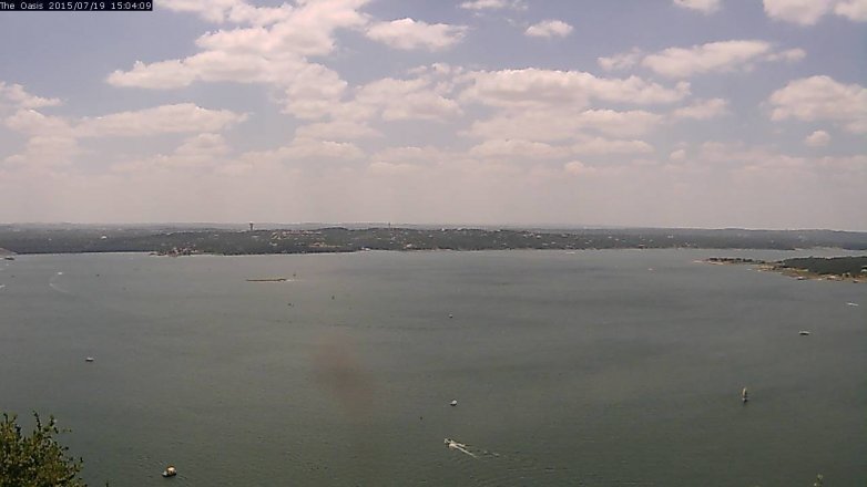 Lake Travis webcam, July 19, 2015 2:10 PM CT