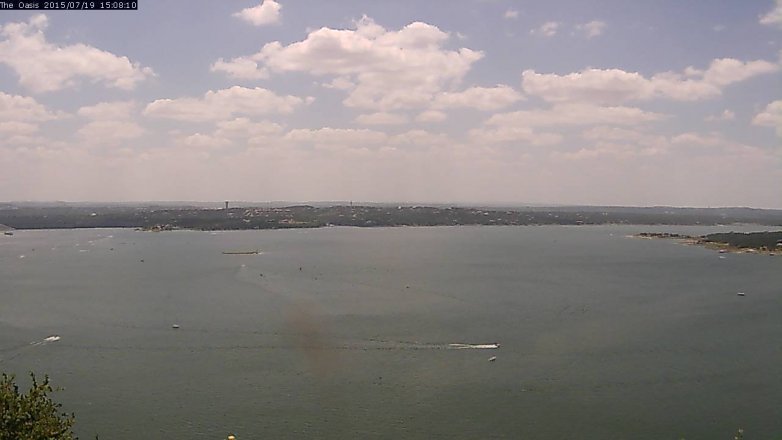 Lake Travis webcam, July 19, 2015 2:15 PM CT