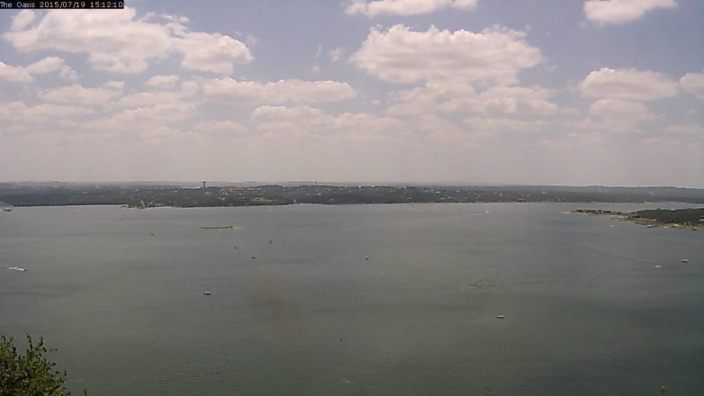 Lake Travis webcam, July 19, 2015 2:20 PM CT