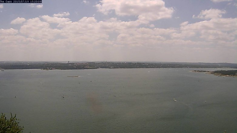 Lake Travis webcam, July 19, 2015 2:25 PM CT