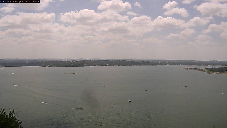 Lake Travis webcam, July 19, 2015 2:35 PM CT