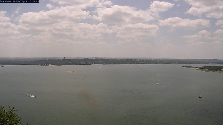 Lake Travis webcam, July 19, 2015 2:40 PM CT