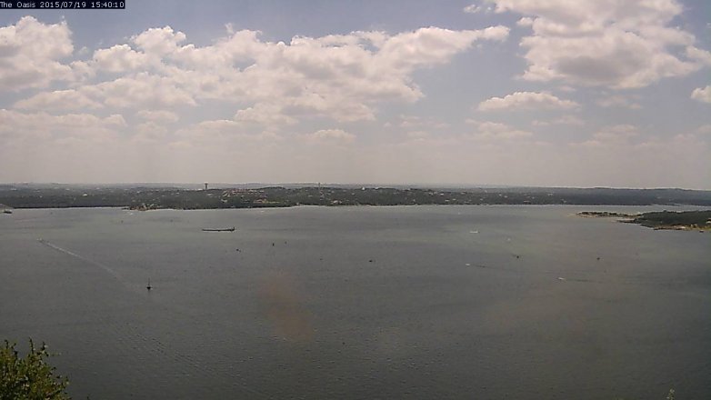 Lake Travis webcam, July 19, 2015 2:45 PM CT