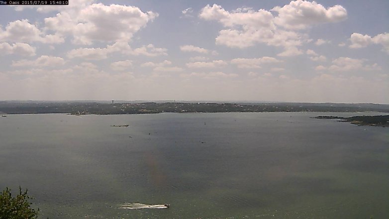 Lake Travis webcam, July 19, 2015 2:55 PM CT