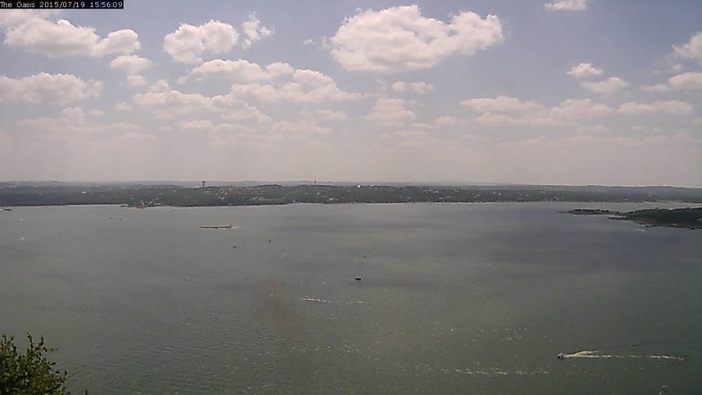 Lake Travis webcam, July 19, 2015 3:00 PM CT
