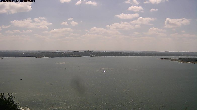 Lake Travis webcam, July 19, 2015 3:15 PM CT