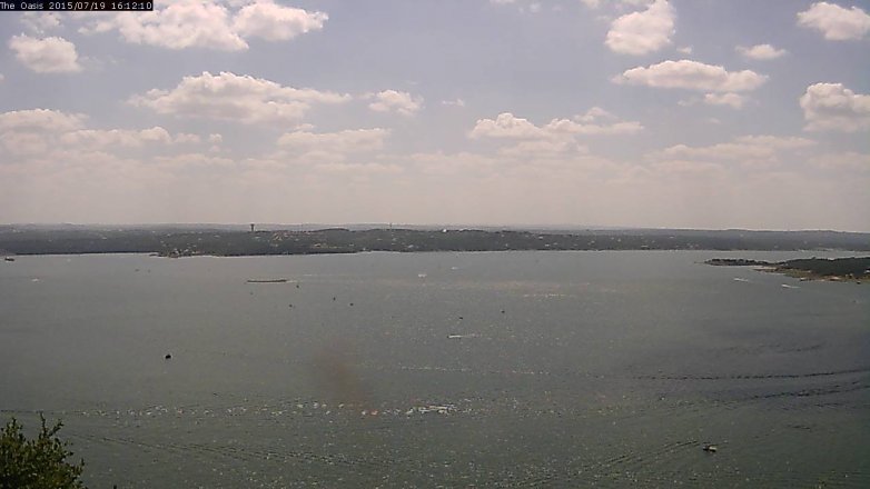 Lake Travis webcam, July 19, 2015 3:20 PM CT