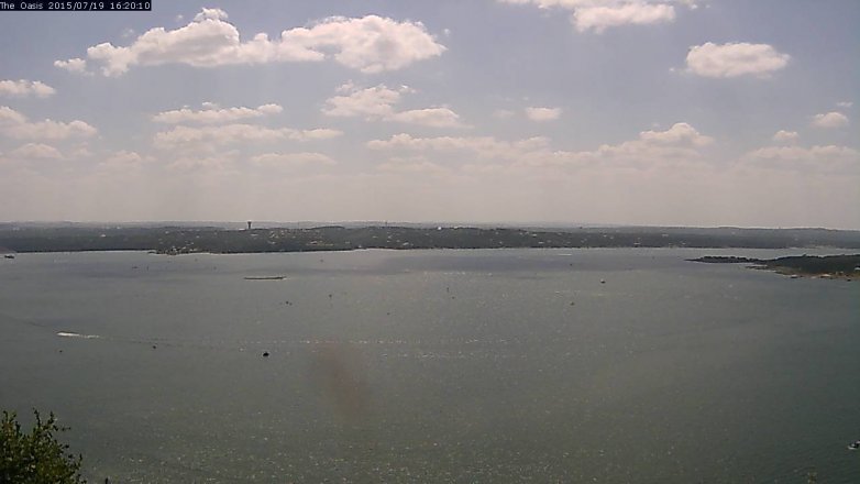 Lake Travis webcam, July 19, 2015 3:25 PM CT