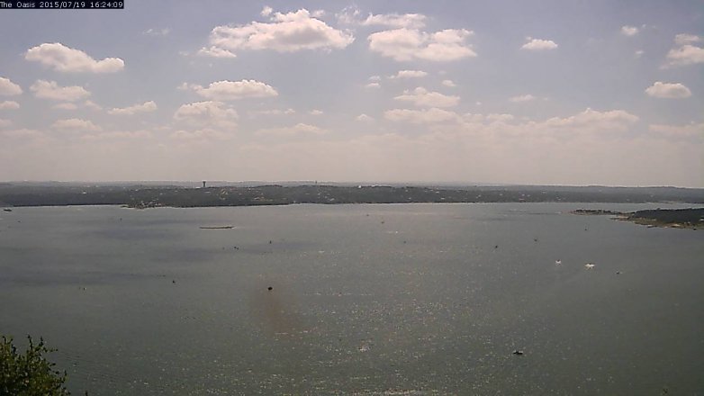 Lake Travis webcam, July 19, 2015 3:30 PM CT