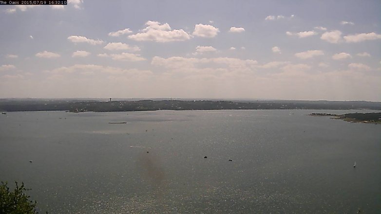 Lake Travis webcam, July 19, 2015 3:40 PM CT