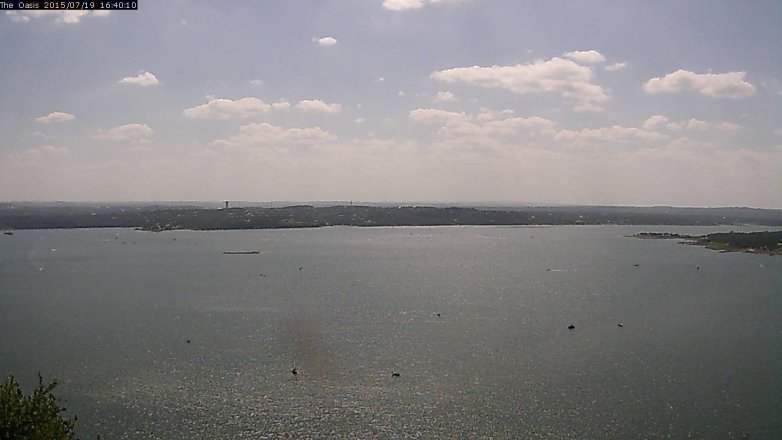 Lake Travis webcam, July 19, 2015 3:45 PM CT