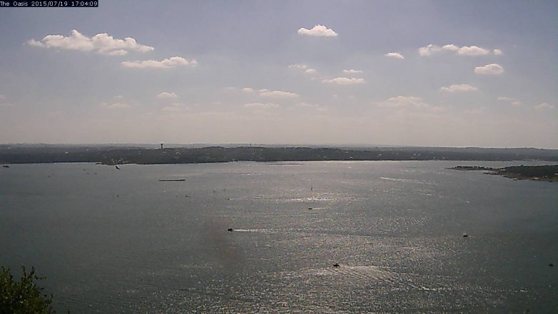Lake Travis webcam, July 19, 2015 4:10 PM CT
