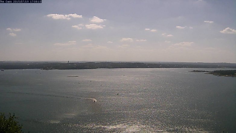 Lake Travis webcam, July 19, 2015 4:15 PM CT