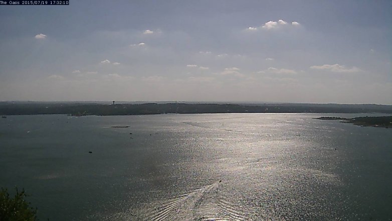 Lake Travis webcam, July 19, 2015 4:40 PM CT