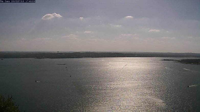 Lake Travis webcam, July 19, 2015 4:45 PM CT