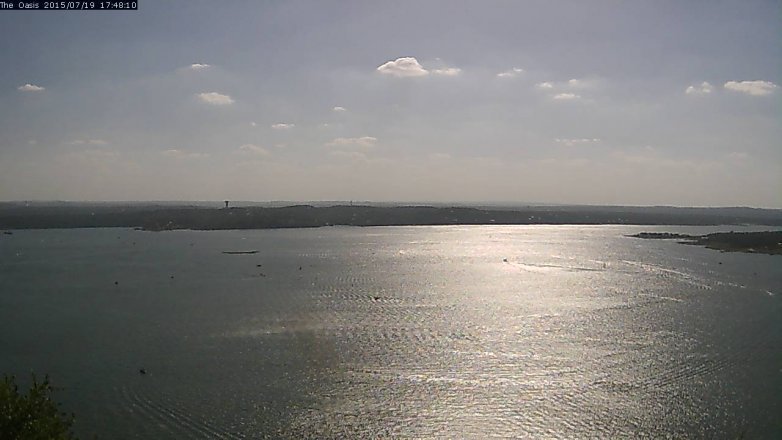 Lake Travis webcam, July 19, 2015 4:55 PM CT