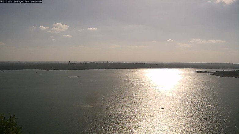 Lake Travis webcam, July 19, 2015 5:15 PM CT