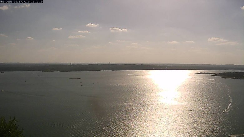 Lake Travis webcam, July 19, 2015 5:20 PM CT