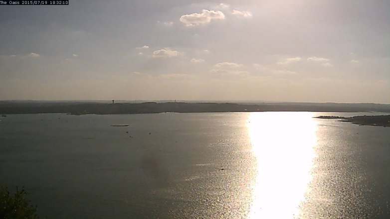 Lake Travis webcam, July 19, 2015 5:40 PM CT